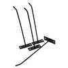 VILLFUL Metal Slat Wall Hook 4 Pack Black Wall Hooks