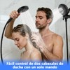 Set de Regadera Combinada 2 en 1Ducha Alta Presión Negra