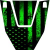TVC 19-25 HONDA TALON 1000 GLOSS REFLECTIVE GREEN AMERICAN FLAG HOOD GRAPHIC