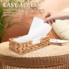 ULTECHNOVO Tissue Box Holder - Woven Rattan Tissue Box Cover