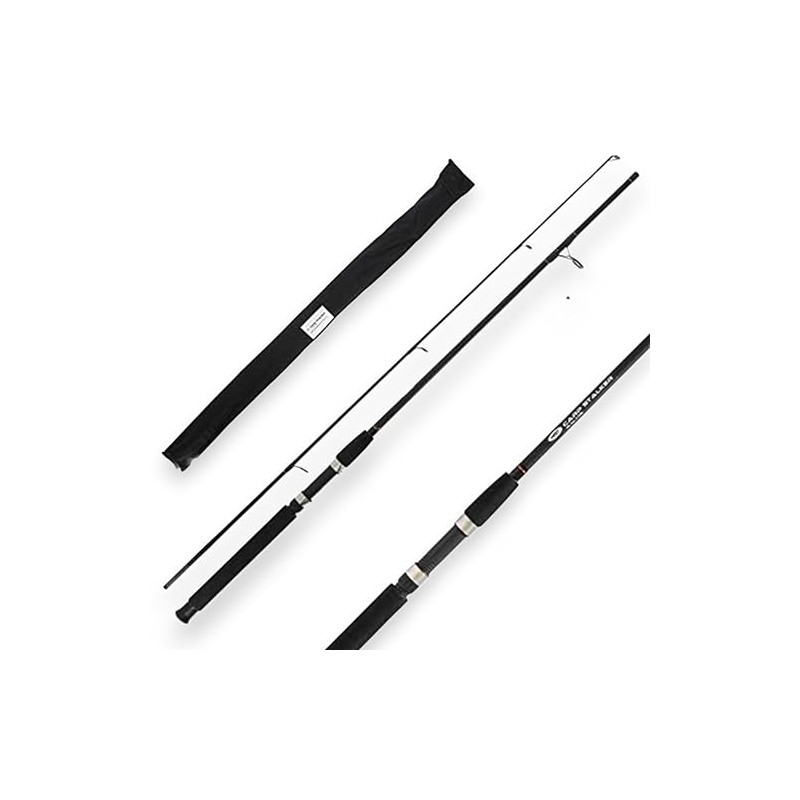 NGT 6FT STALKER BLACK CARP FISHING ROD 2PC 1.8M STALKING