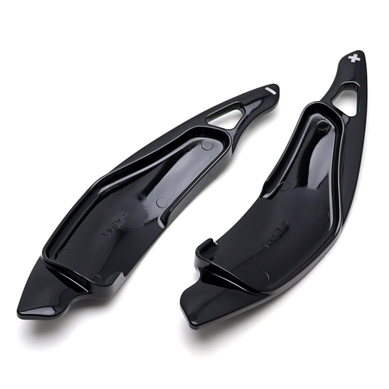 iJDMTOY Gloss Black Finish Larger Paddle Shifter Extensions Compatible with