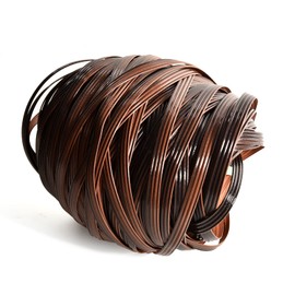 Eagles Wicker Repair Kit, 230Ft/70m Synthetic Rattan Repair Material Waterproof Flat Ribbon for Garden Patio Furniture and Rattan Chair Sofa Basket(8mm W x1.2mm THK)- Deep Coffee