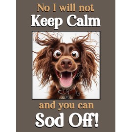 Cocker Sprocker Spaniel pet dog funny flexible fridge magnet Keep Calm gift