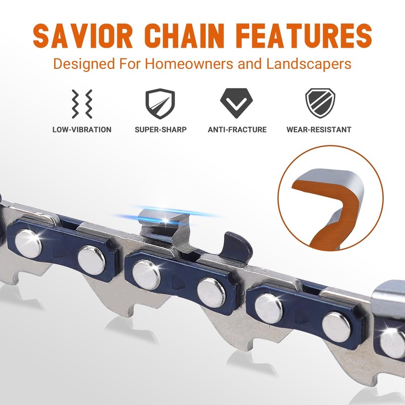 Savior 10 Inch Pole Saw Chain for Stihl 71PMM3 56,