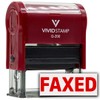 Simple FAXED Self-Inking Office Rubber Stamp (Red) - Medium