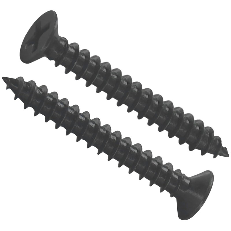 200 PCS Black Flat Head Self Tapping Screws (M4)