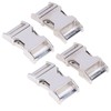 4Pcs Side Release Buckle 25x47mm Zinc Alloy Glossy Durable Wide