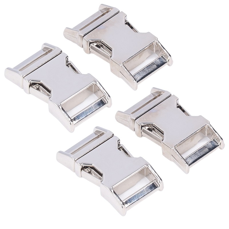 4Pcs Side Release Buckle 25x47mm Zinc Alloy Glossy Durable Wide