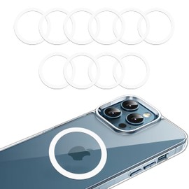 Aothey Universal Metal Rings Compatible with Magnetic Sticker,Magnetic Ring for Phone Cases & Wireless Charging (10 White)