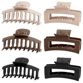 6 Piezas Lolalet Pinzas para Cabello Multi-Colored Hair Clip Claw