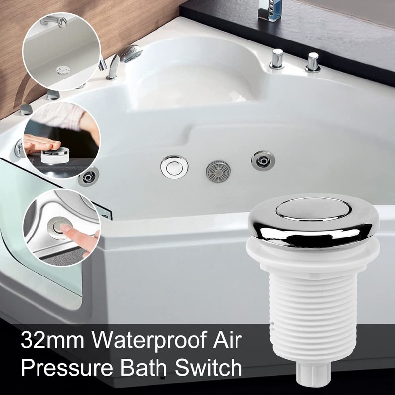 Tub Spa Massage Bath Garbage Disposal Air Push Button Garbage