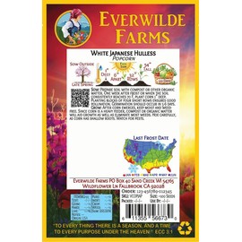 Everwilde Farms - 1 Oz Japanese Hulless White Open Pollinated Corn Seeds - Gold Vault