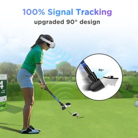 YOGES VR Golf Club Attachment Compatible with Meta Quest 3S/ Quest 3/ Oculus Quest 2 Controller, Non-Slip VR Golf Handle Grips 90 Degree Keep Tracking for Golf VR Games (ONLY for Right Controller)