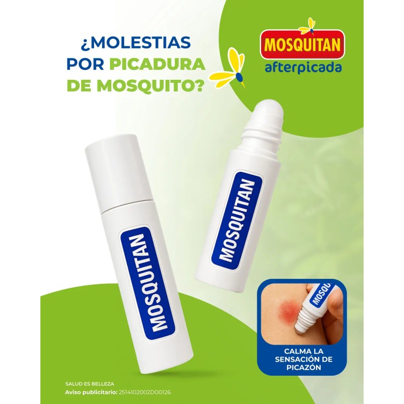 Mosquitan Roll-on After Picada De Mosquitos 20ml 3 Piezas Fresca