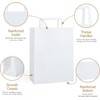 GSSUSA White Kraft Paper Gift Bag with Handles, 10x5x13 Bulk