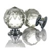 LIVIVO Pack of 10 Round Crystal Drawer Knobs with Chrome