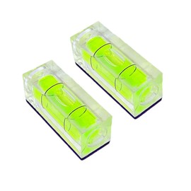 ZUJHPYMI 2Pcs Bubble Spirit Level with Magnetic Base 15x15x40mm Single Line Small Square Bubble Levels Measuring Layout Tools Levels
