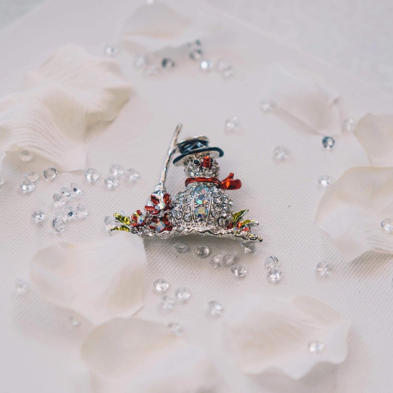 Philip Jones Snowman Christmas Brooch