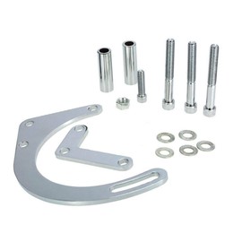 GSKMOTOR Polished Chrome Low Mount Alternator Bracket for SBC SB CHEVY Swp 283 305 327 350 383 400