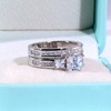 Ringcrown Couple Rings White Gold Plated 925 Sterling Silver Ring
