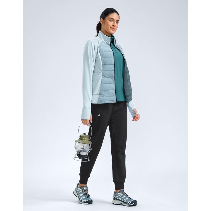 G Gradual Women's Fleece Lined Joggers Water Resistant Hiking Pants