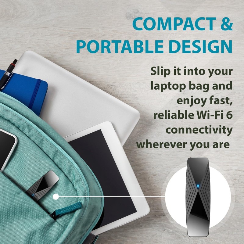 D-Link USB WiFi 6 Adapter AX1800 USB 3.0 Dual Band
