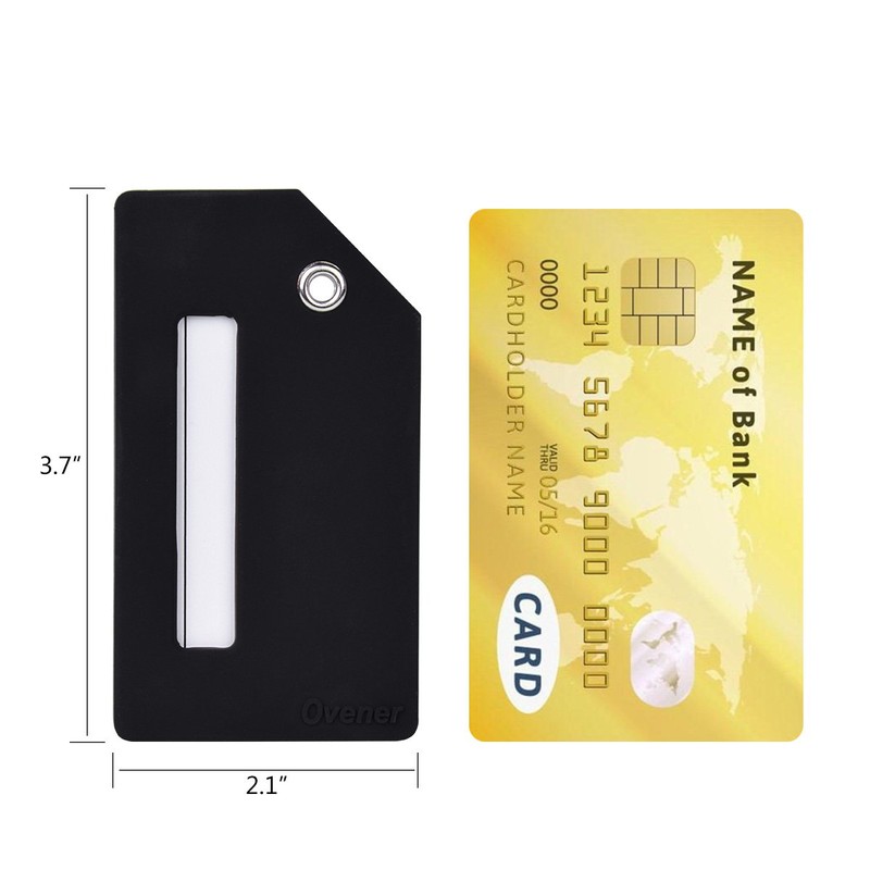 2Pcs Black Silicon Travel Luggage Tags Suitcase Luggage Bag Tags,