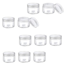 Phyxiul Silver Tape Storage Case, Transparent 10 Piece Set, Small Items, Storage Case, Cosmetics, Transparent, Convenient Goods, Travel Supplies, Home Use, 0.3 oz (10 g)