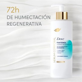 DOVE Sérum Corporal en Crema Pantenol + Dermo Regenerador, para piel sensible, áspera y extra seca, alivia y restaura la humectación natural de la piel 400 ml