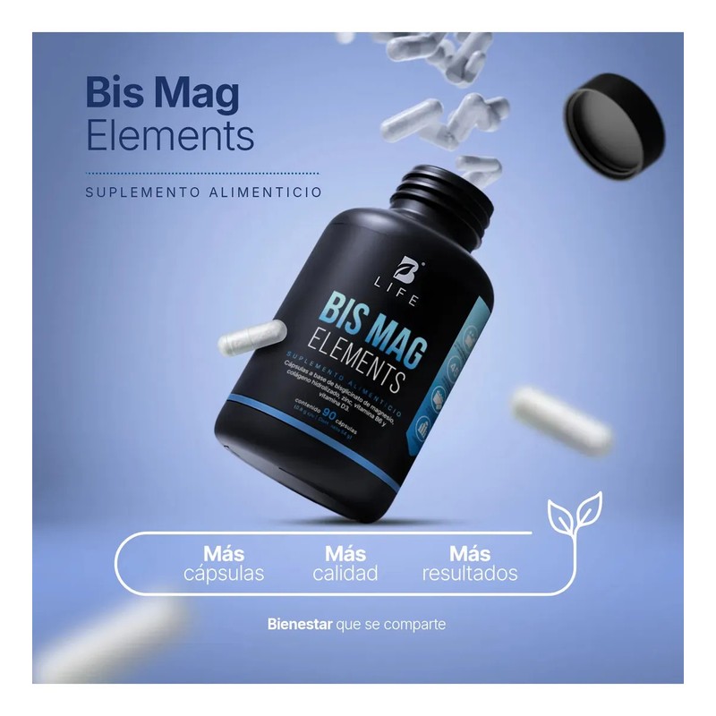 Bisglicinato De Magnesio Con Zinc Vitamina B3 90 Cáp B