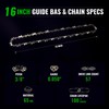 16" Chain Pitch: 3/8” Low Profile 57 Drive Links Replacement