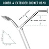 iFealClear Shower Arm Extension, Solid Brass Shower Head Extension Arm