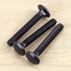 5/16-18 x 1-1/2" Black Steel Carriage Bolts, 304 Stainless Steel
