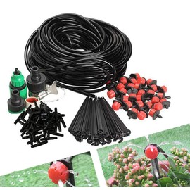 Kalolary Bewässerungssystem Garten 25m, Bewässerungssets Micro Drip Bewässerung Kit Automatische Sprinkler Tropfbewässerung Gartenbewässerung für Landschaft, Flower Bed, Terrasse Pflanzen