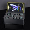 ARUOHHA Metal DND Dice Black Green Dragons Dice Set with