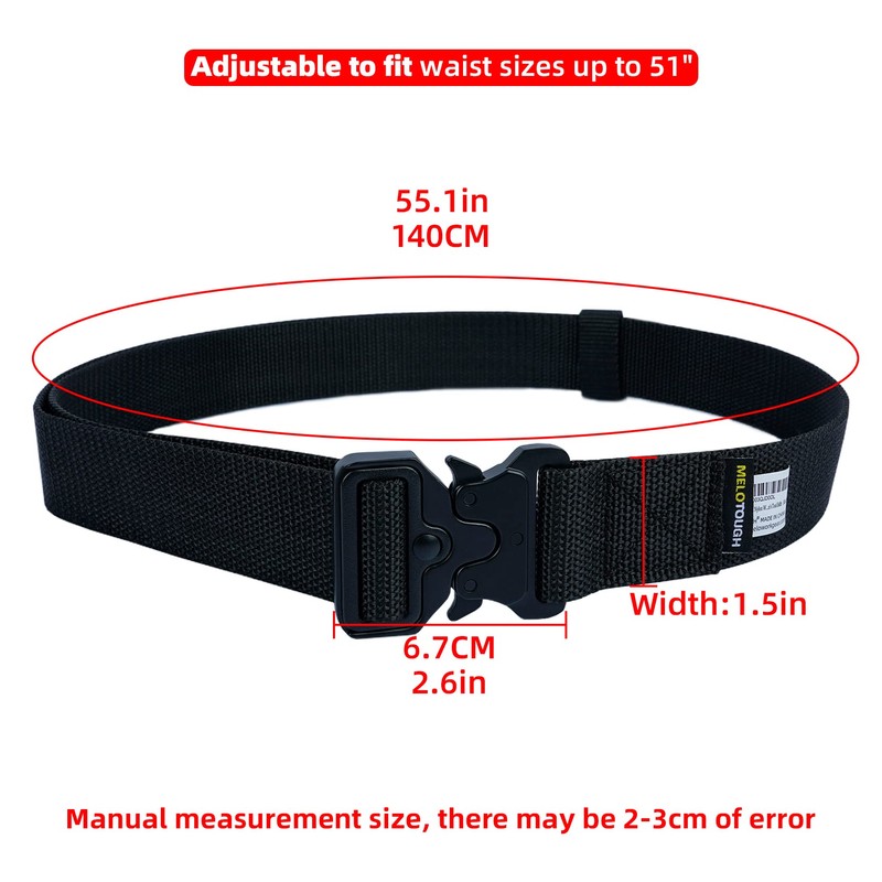 MELOTOUGH Quick Release Tool Belt 1.5 Inch Web Work Tool