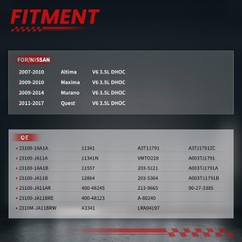 TSSLIIN Alternator For/Nissan Murano 2009-2014,Maxima 2009-2014 2016-2020,Quest 2011-2017 3.5L V6, 12V 130Amp CW 7-Groove Pulley Upgraded High Output Alternador 23100-1AA1A