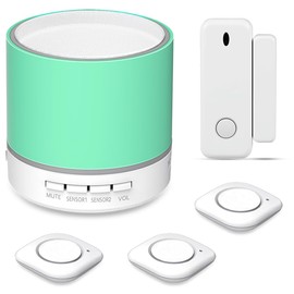 Toddler Door Alarm, Door Alarms for Kids Safety, Vibration Sensor-Wireless Childproof Security with 3 Level Volume and Silent, No Subscription, Easy DIY Install, Door Chime Alerts for Rooms & Entries