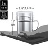 CUSINIUM 6oz Stainless Steel Salt Pepper Dredge Shakers - With