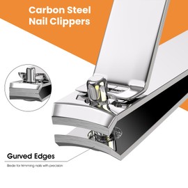  Nail Clipper Set,Professional Fingernail and Toenail Clipper Cutters with Nail File,for Both Men and Women (Silver)