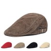 Zcargel Newsboy Hat Flat Cap Corduroy Flat Cap Driving Hat
