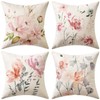 MIULEE Set of 4 Waterproof Cushion Covers, Outdoor Cushion Cover,