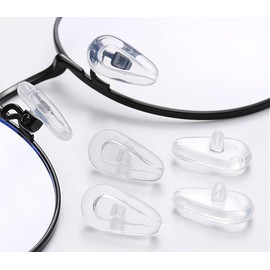 Eyeglasses Nose Pads,BEHLINE 5 Pairs Soft Silicone Glasses Nose Pieces,Air Chamber/Air Bag Nose Bridge Pads,Eyeglass Replacement Sunglass Nose Guards(Screw-in,16mm)