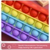 Waterproof Rainbow Push Bubble Stationery Box Silicone Decompression Toy Rectangle