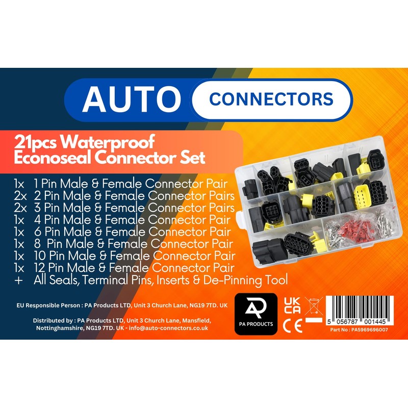 21pcs Econoseal Automotive Waterproof Connector Assortment Set 1 2 3