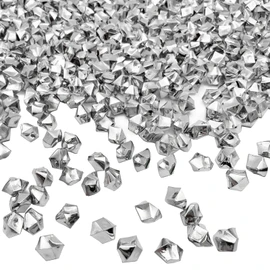 LYFJXX Fake Crushed Ice Cubes, Vase Fillers, 650 PCS 11 * 14 mm Reusable Fake Ice Cubes Artificial Acrylic Crystal Cubes for Wedding Decor Photography Props Vase Fillers