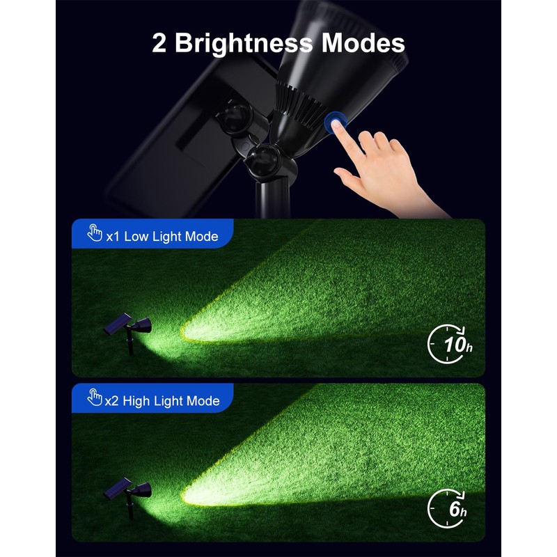 Solar Powered Sunset Spotlight Outdoor Waterproof Spot LED Accent Landscape