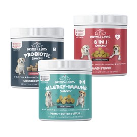 Multivitamin, Probiotics & Allergy Relief Chews for Dogs – Joint Health, Immune Support, Digestive Aid, Skin & Coat Health with Glucosamine, Omega Fish Oil, Probiotics & Antihistamines (90 Ct Each)