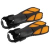 2pcs Adjustable Snorkel Fins Soft TPR Open Heel Long Diving